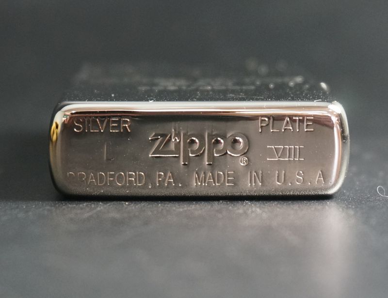 画像: zippo WINDY SILVER PLATE 木製ケース入り 1992年製造