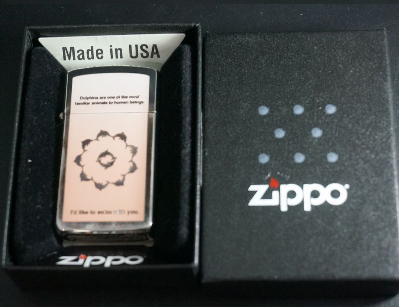 画像: zippo ドルフィン ピンク スリム 1999年製造