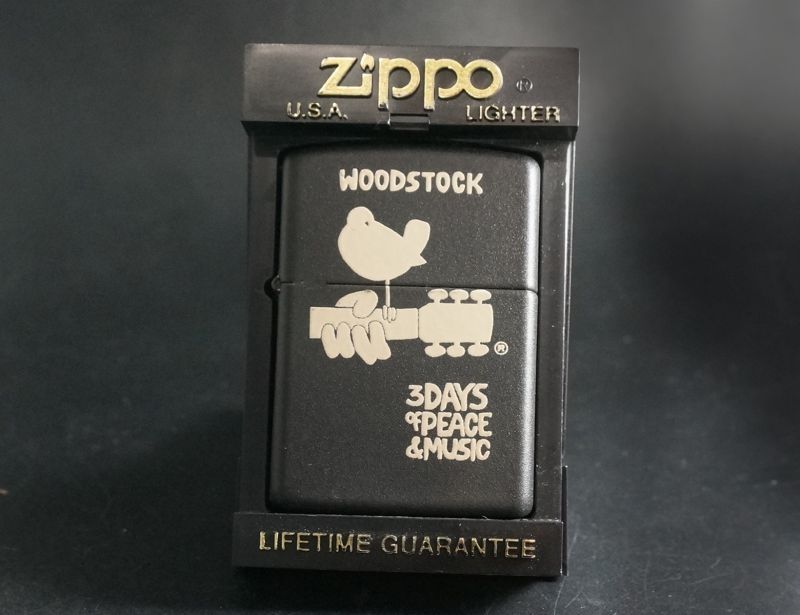 画像: zippo WOODSTOCK 94 黒 1994年製造