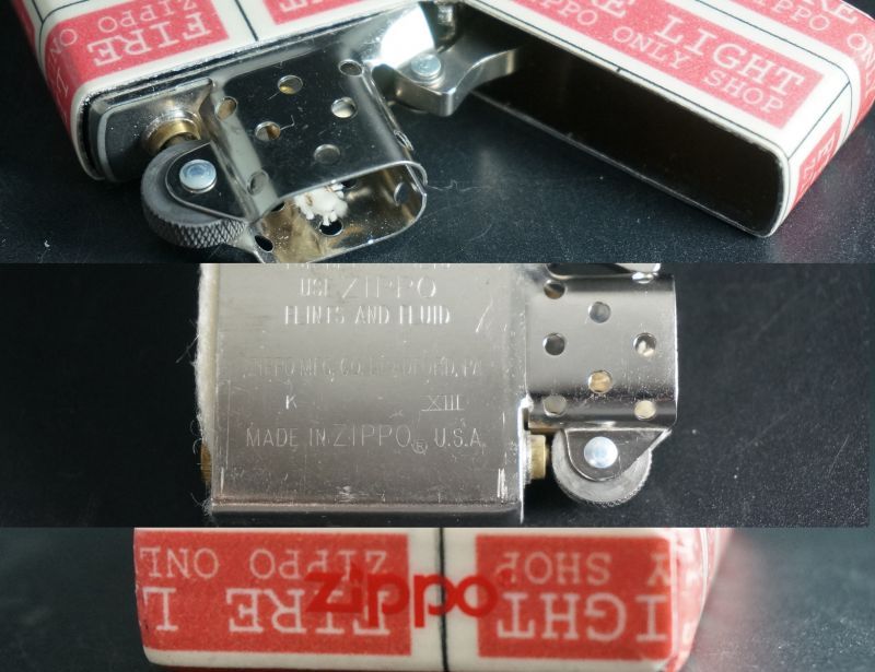 画像: zippo FIRE LIGHT オリジナル レッド 紙巻き 1997年製造