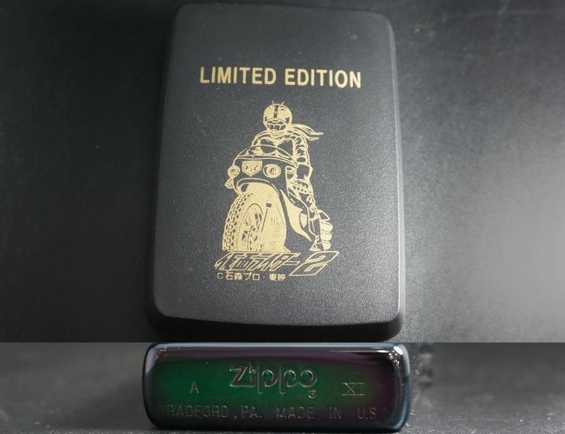 画像: zippo 仮面ライダー2 ブルーチタン バイク