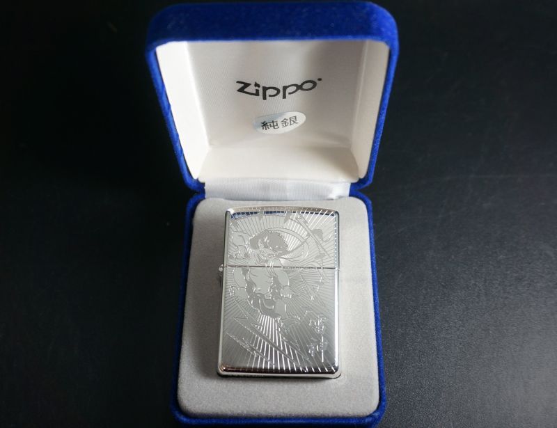 画像: zippo スターリングシルバー 雷神 #15 2005年製造