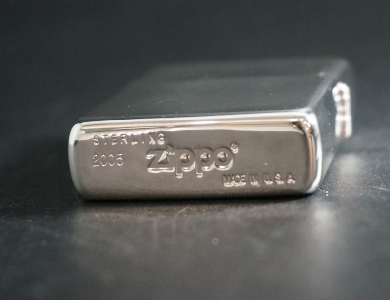 画像: zippo スターリングシルバー 雷神 #15 2005年製造