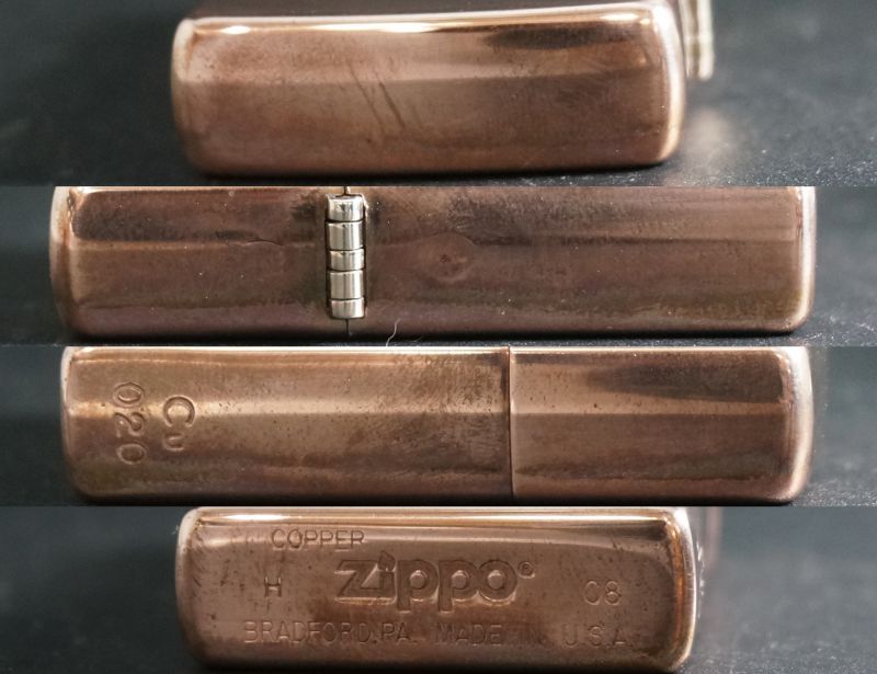 画像: zippo SOLID COPPER(純銅）ミラー 2008年製造 色むらあり