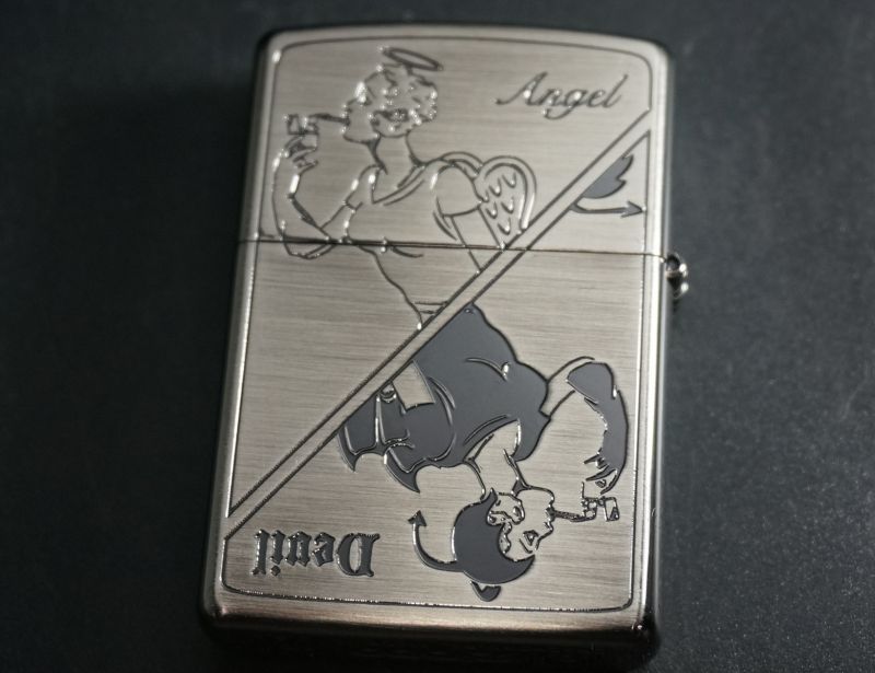 画像: zippo WINDY DEVIL BK Wフェイス