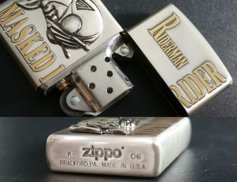 画像: zippo 仮面ライダ- フェイス モノクロームバージョン ライダーマン