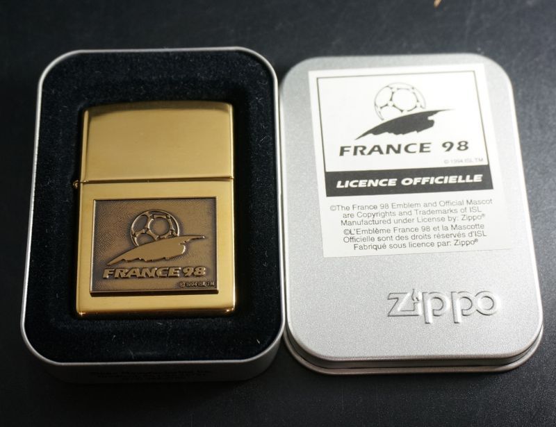画像: zippo FIFA WORLD CUP FRANCE98 #254B メタル貼り 1998年製造