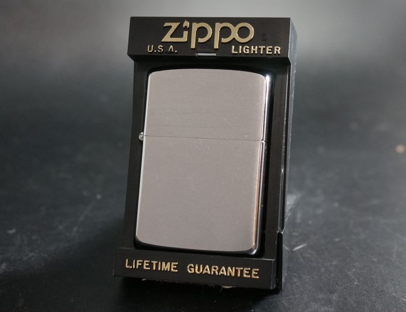 画像: zippo #200 ブラッシュ・クローム　1989年製造 キズあり