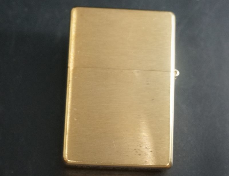 画像: zippo フラットトップ #240CC ブラッシュ・ブラス 2005年製造