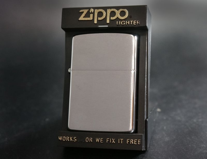 画像: zippo #200 ブラッシュ・クローム　1984年製造