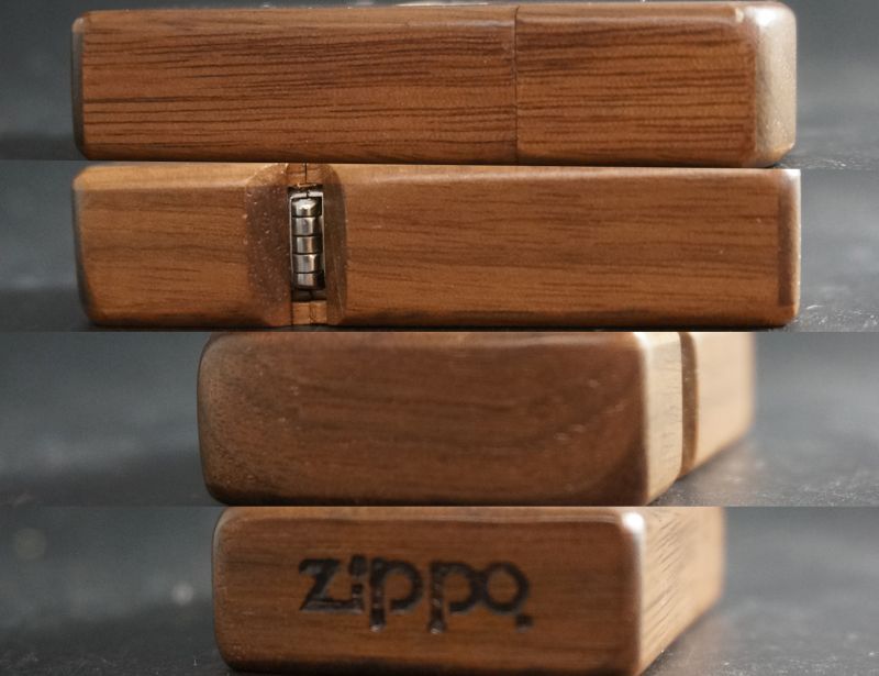 画像: zippo 木巻き ウォールナット スリム 2003年製造