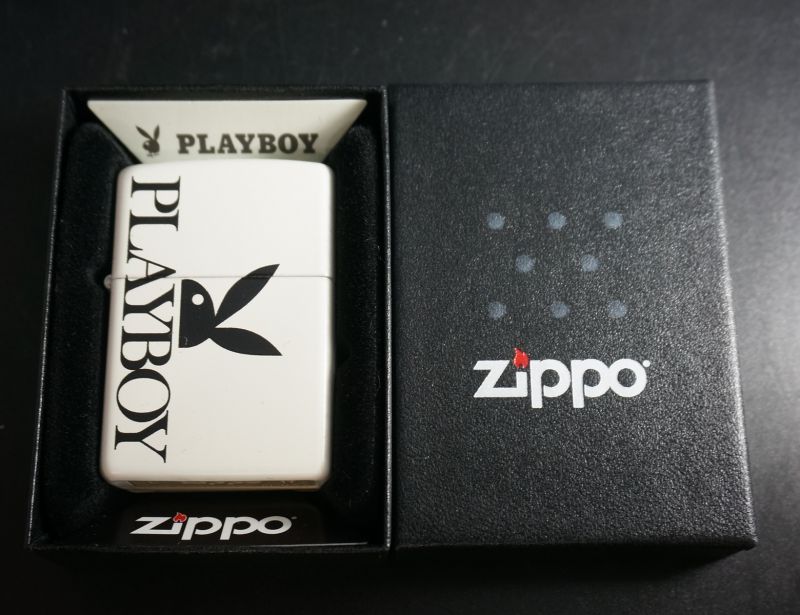 画像: zippo PLAYBOY 白マット