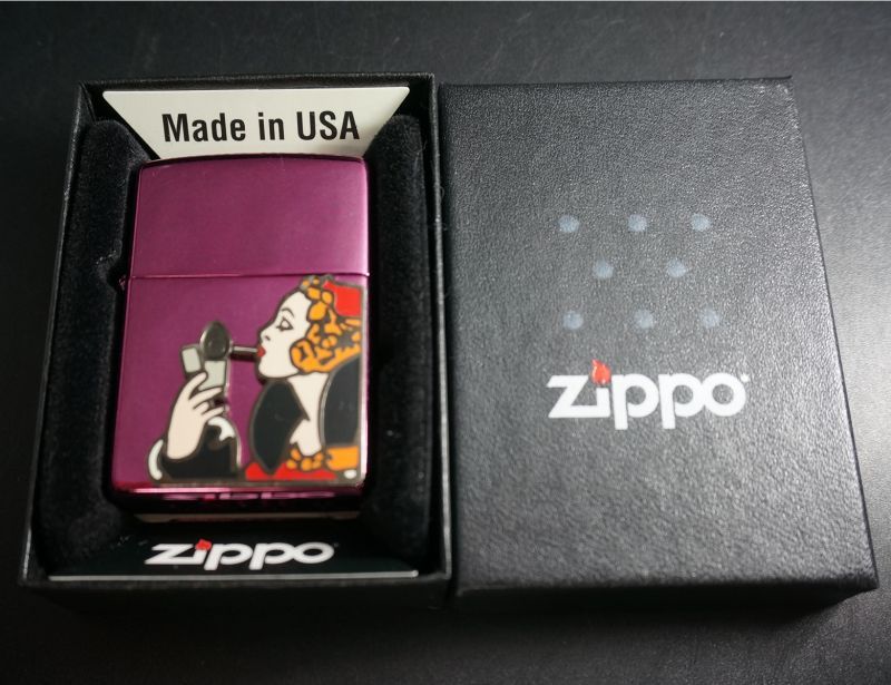 画像: zippo WINDY　鏡面加工　ピンク　キズ有　2001年製造