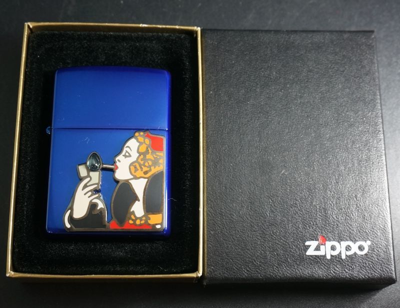 画像: zippo WINDY　鏡面加工　ブルー　　2002年製造