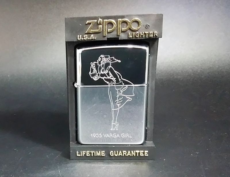 画像: zippo WINDY シルバーメッキ エッチング 1995年製造