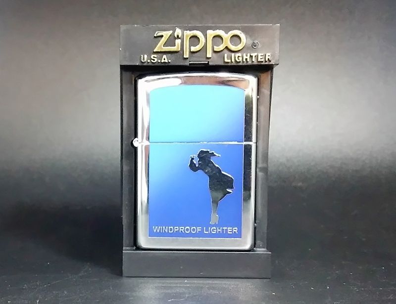 画像: zippo WINDY 浮き上がり柄 シルバーメッキ 2001年製造