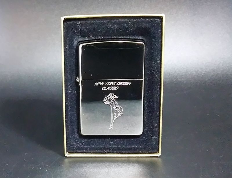 画像: zippo シルバーメッキ エッチング 1998年製造