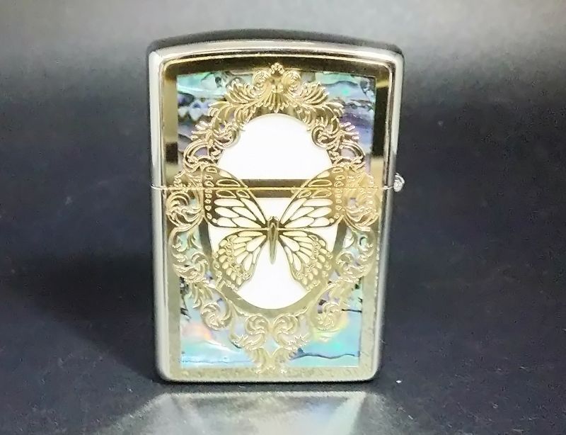 画像: zippo アーマー 金色 両面加工 2018年製造