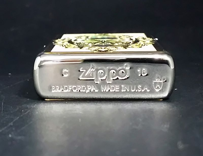 画像: zippo アーマー 金色 両面加工 2018年製造