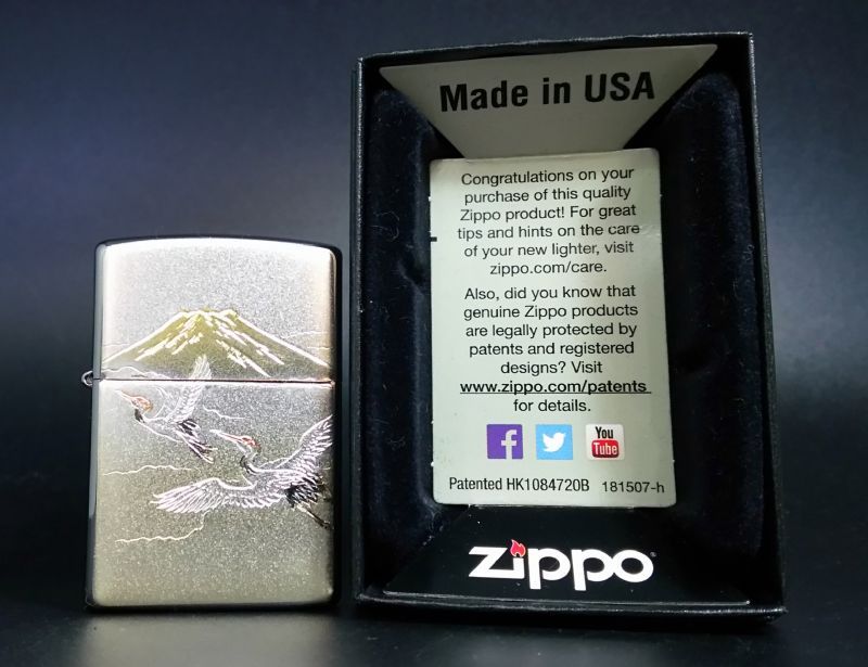 画像: zippo 電鋳板 鶴富士 2015年製造
