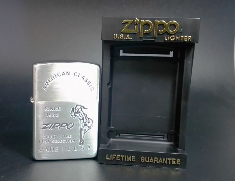 画像: zippo WINDY シルバーメッキ エッチング 1994年製造