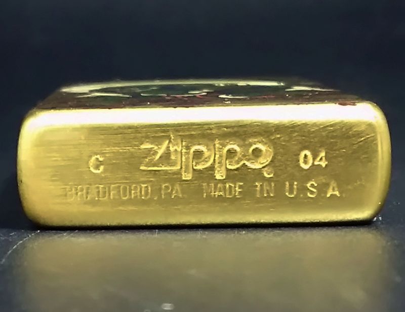 画像: zippo 純金箔 風神 本金使用 2004年製造