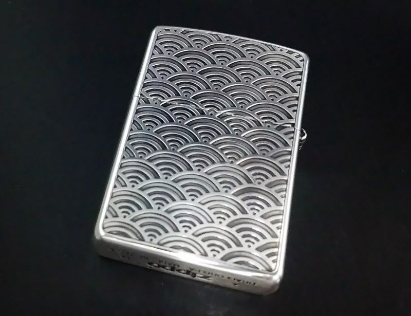 画像: zippo 和柄龍 両面加工 タイプA 銀色 2018年製造