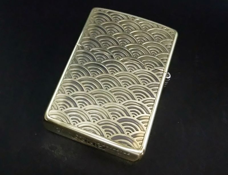 画像: zippo 和柄龍 両面加工 タイプA 金色 2018年製造