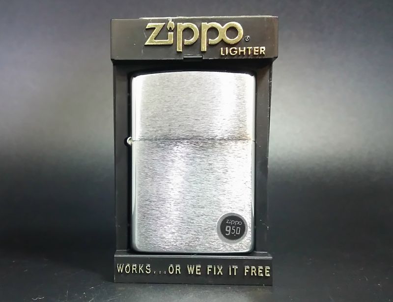 画像: zippo #200 ブラッシュ・クローム 1989年製造