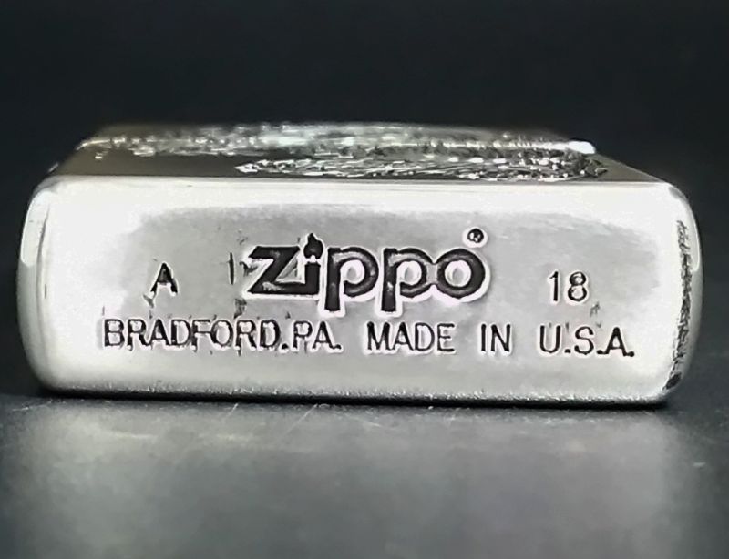 画像: zippo 和柄龍 両面加工 タイプC 銀色 2018年製造