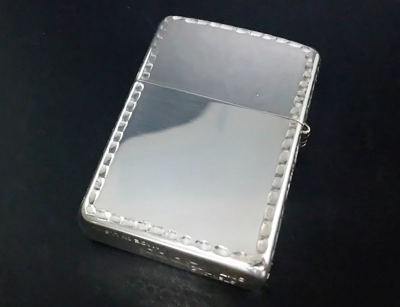 画像: zippo スターリングシルバー サイド手彫り3面 純銀 #15 2017年製造