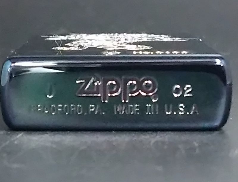 画像: zippo 龍 ブルーチタン No.199 箱有り 2002年製造