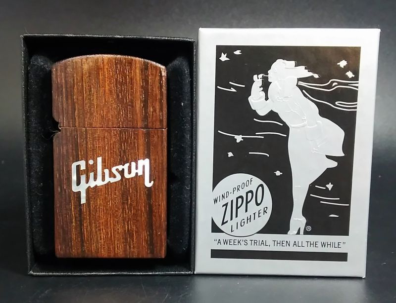 画像: zippo ギブソン 限定品 72185 ローズウッド 箱なし 1996年製造