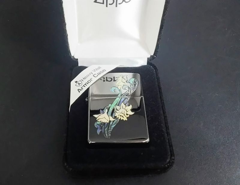 画像: zippo ARMOR 貝張り 2003年製造