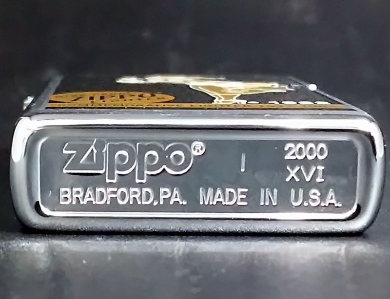 画像: zippo WINDY レザーホース ブラック 2000年製造