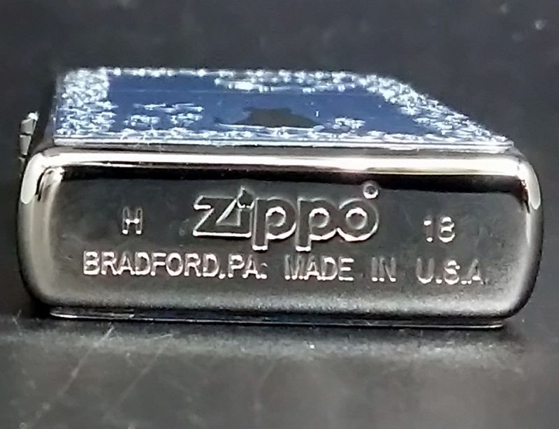 画像: zippo 青猫 両面加工(柄違い) 2018年製造