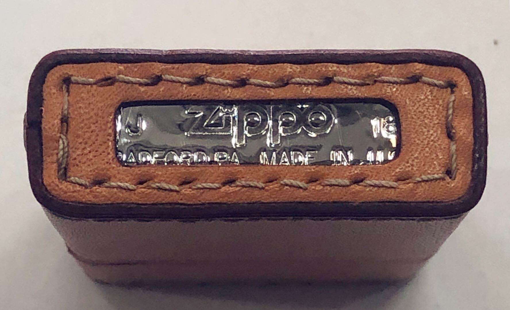 画像5: zippo  革巻き　カメル　2018年製造