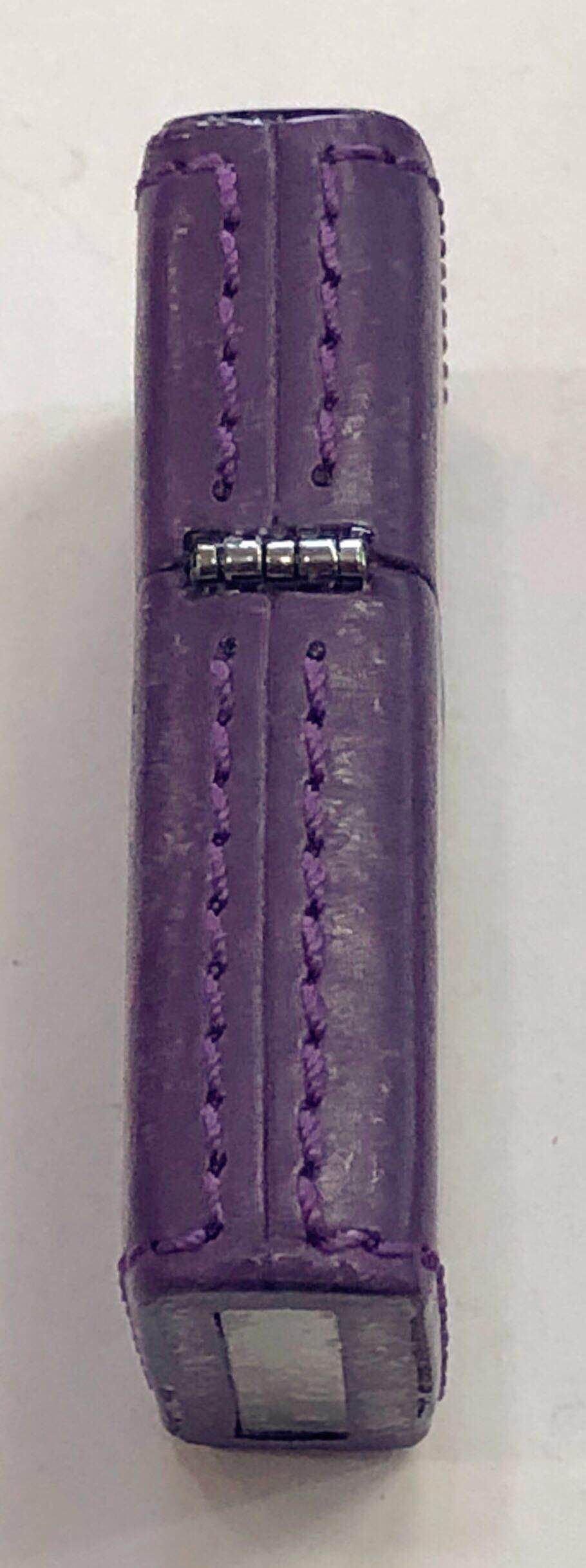 画像3: zippo 革巻き　紫　2018年製造