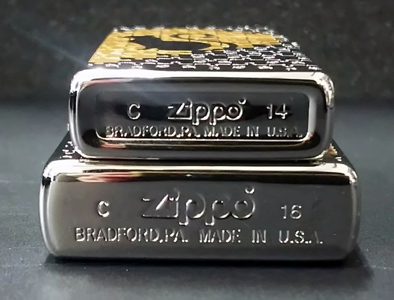 画像: zippo ペア 猫 パズル柄 2016年製造