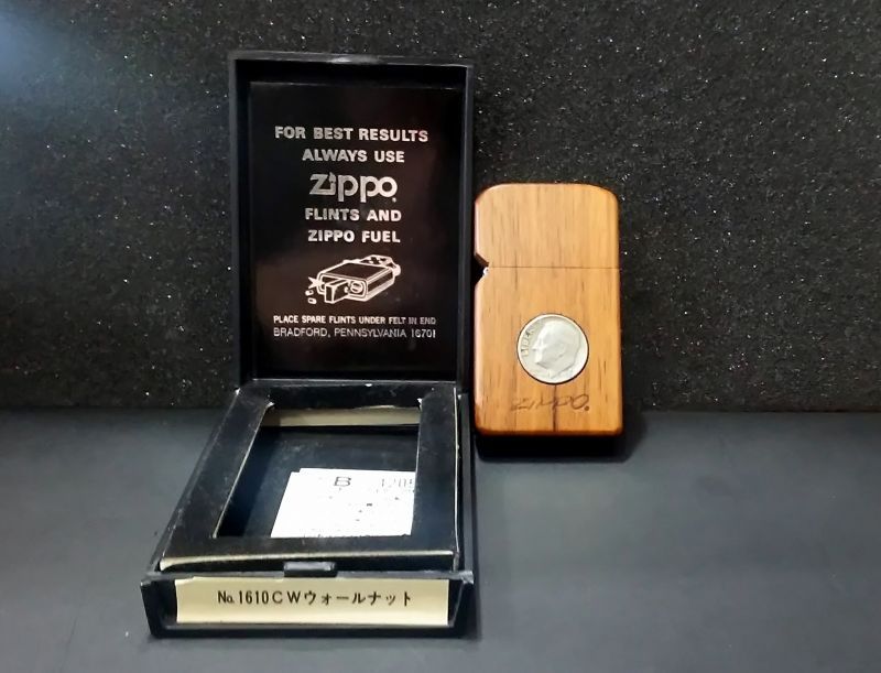 画像: zippo 木巻き No.1610 CWウォールナット 1989年製造