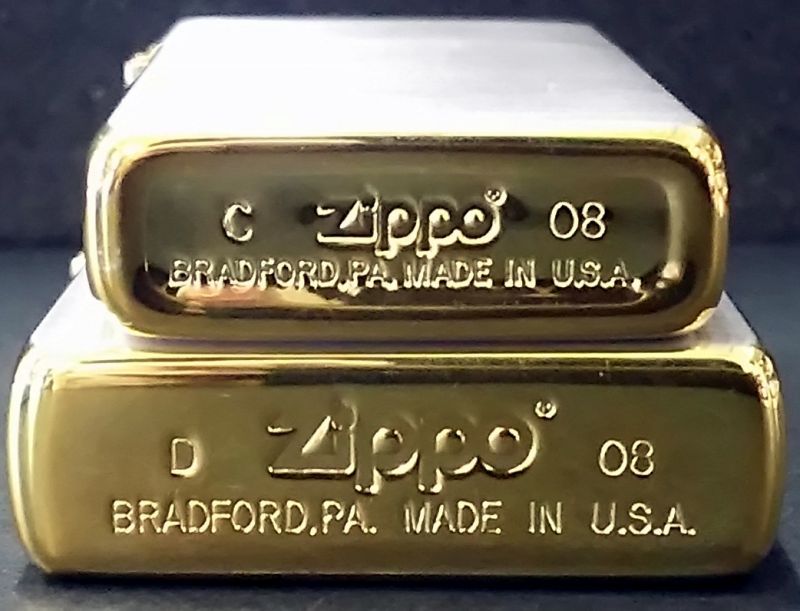 画像: zippo ペア 蝶柄 2008年製造