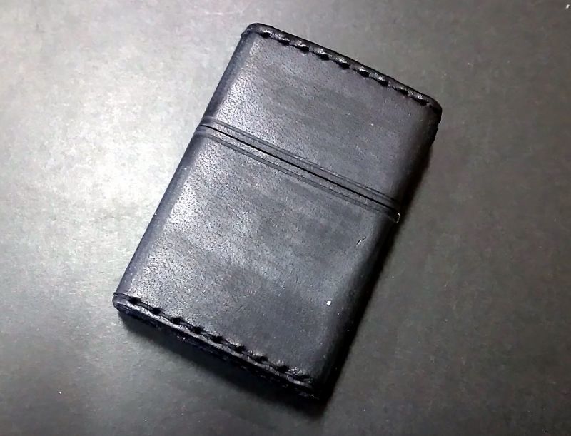 画像: zippo 革巻き 黒 2010年製造