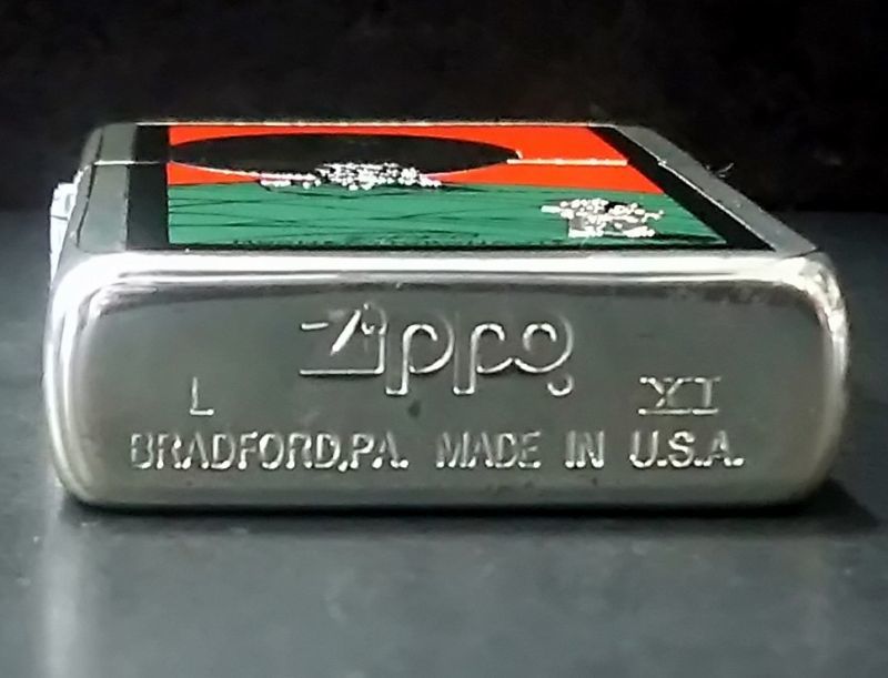 画像: zippo 花札 芒に月 コキズ有 1995年製造