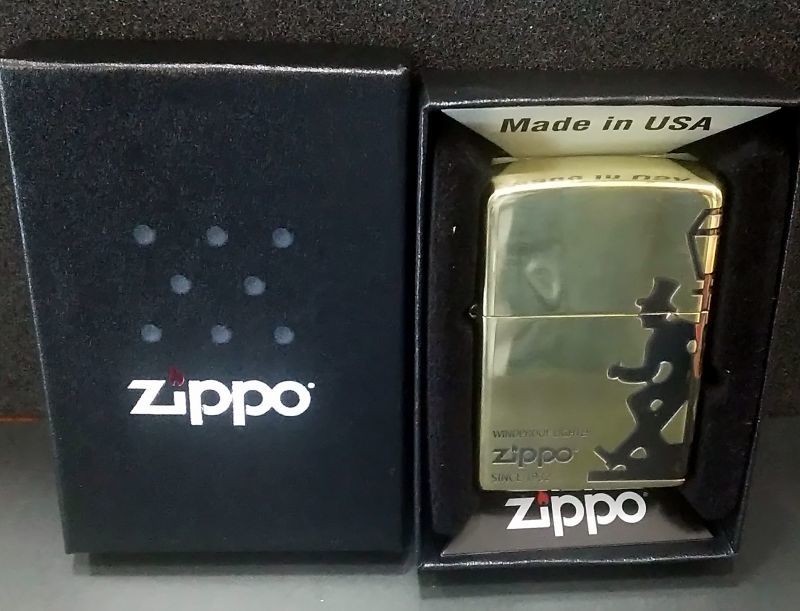 画像: zippo ドランカー 金色 2019年製造