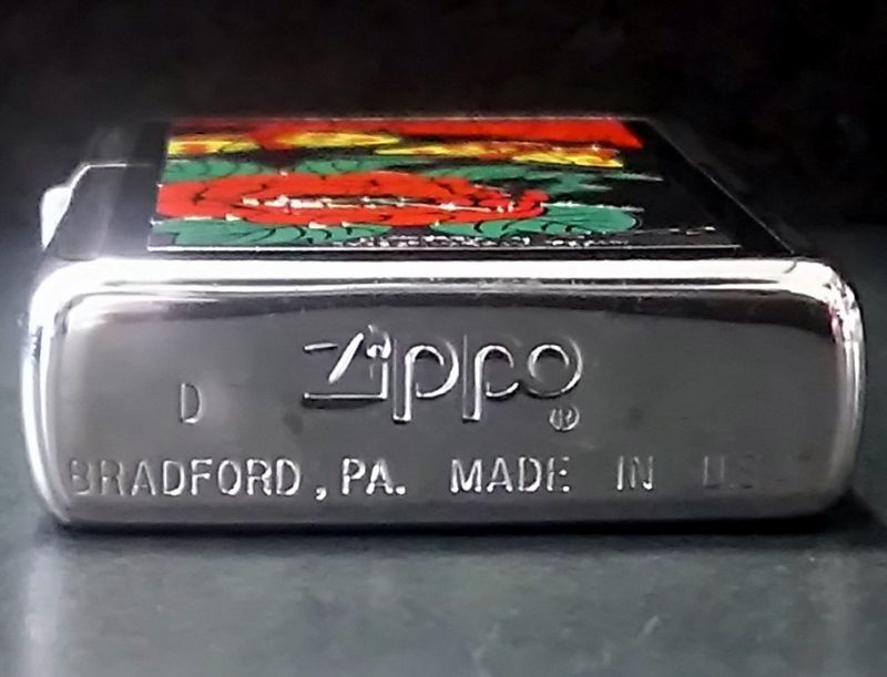 画像: zippo 花札 牡丹に蝶 メッキムラ有 1994年製造