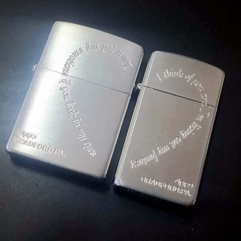 zippo ハートメッセージペアセット 2004年製造 [Z-a-687]