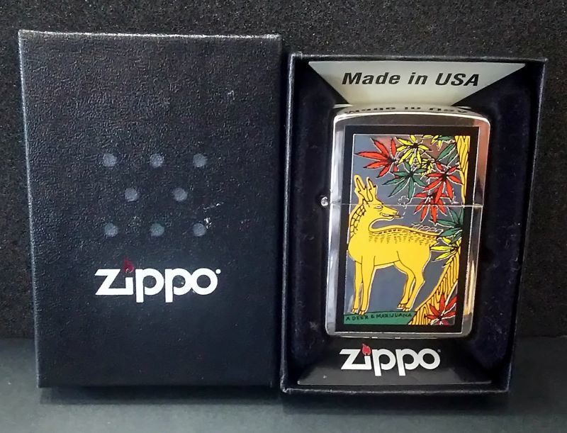 画像: zippo 花札 牡丹に蝶 メッキムラ有 1994年製造