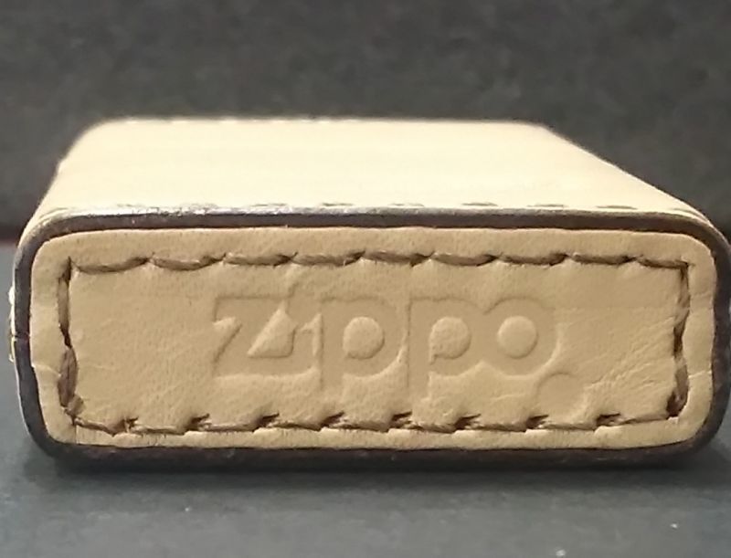 画像: zippo 革巻き カーキ 2008年製造