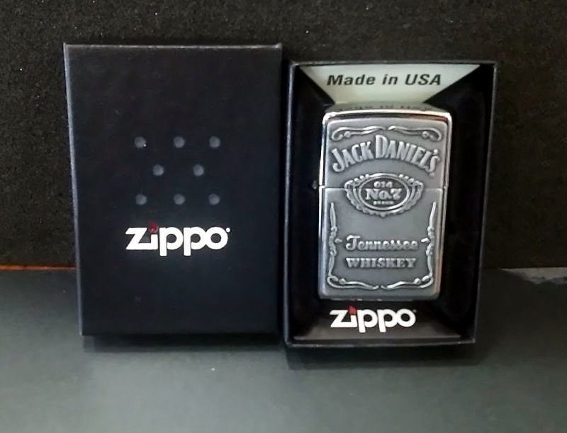 画像: zippo ジャックダニエル 銀色 2006年製造