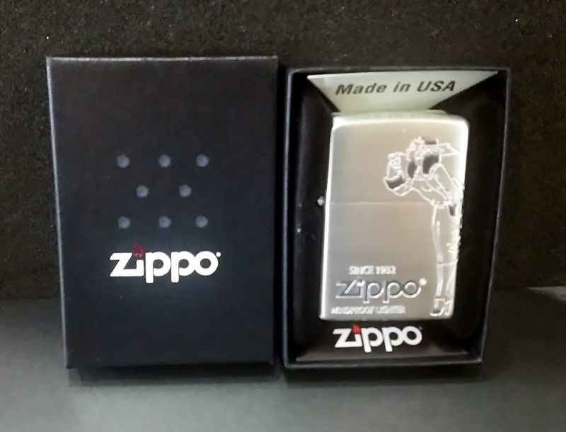 画像: zippo WINDY 銀色 2019年製造